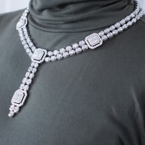 Marie Antoinette Chanel -inspired Natural Diamond Necklace.